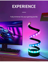 White RGB Led Table Lamp Dimmable USB Night Light Spiral Snake Desk Reading Book Light Office Bedroom Decoration Button Switch