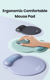 UGREEN Mouse Pad Wrist Support Ergonomic Mousepad Non-Slip Memory Foam for Office Home Computer PC Desk Fabric Mousepad