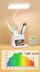 USB Learning Dormitory Bedroom Bedside Reading Night Light LED Desk Lamp Eye Protection Desk College Student Nightlights