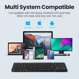 Wireless Folding Keyboard with Touchpad/Numberpad Rechargeable Foldable Bluetooth Keyboard for Tablet Ipad