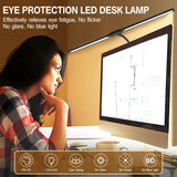 Double Head LED Clip Desk Lamp Architect Table Lamp Stepless Dimmable Computer Monitor Light for Home Office Reading Lighting