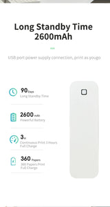 Marklife D210 Thermal Paper Printer Direct Wirless Mobile Photo Printer USB BT Connection Support A4 Thermal Paper Width