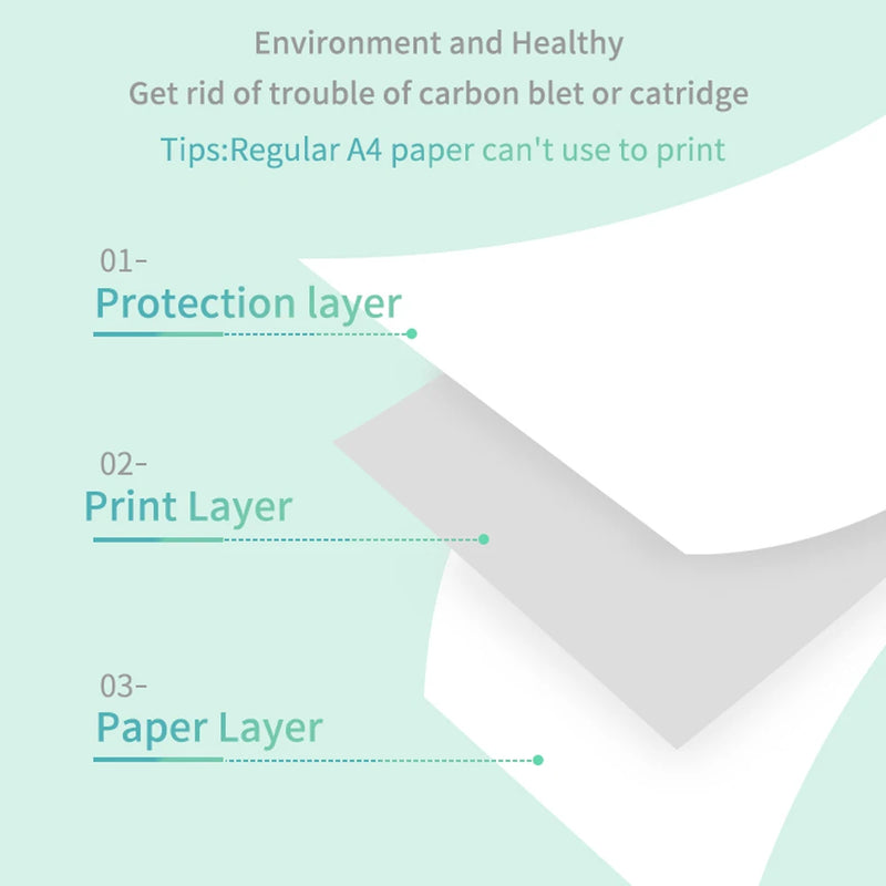 Marklife D210 Wireless Thermal Paper Printer – A4 Direct Printing