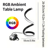 White RGB Led Table Lamp Dimmable USB Night Light Spiral Snake Desk Reading Book Light Office Bedroom Decoration Button Switch