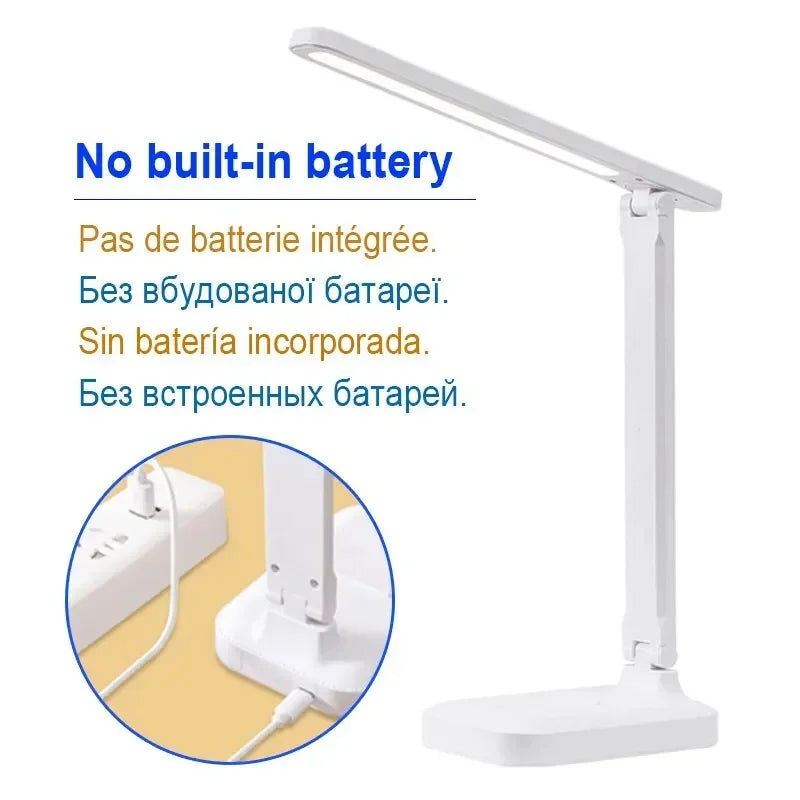 Foldable Table Lamp Led Desk Lamp 3 Type Stepless Dimmable Touch Bedside Reading Eye Protection Night Light USB Chargeable