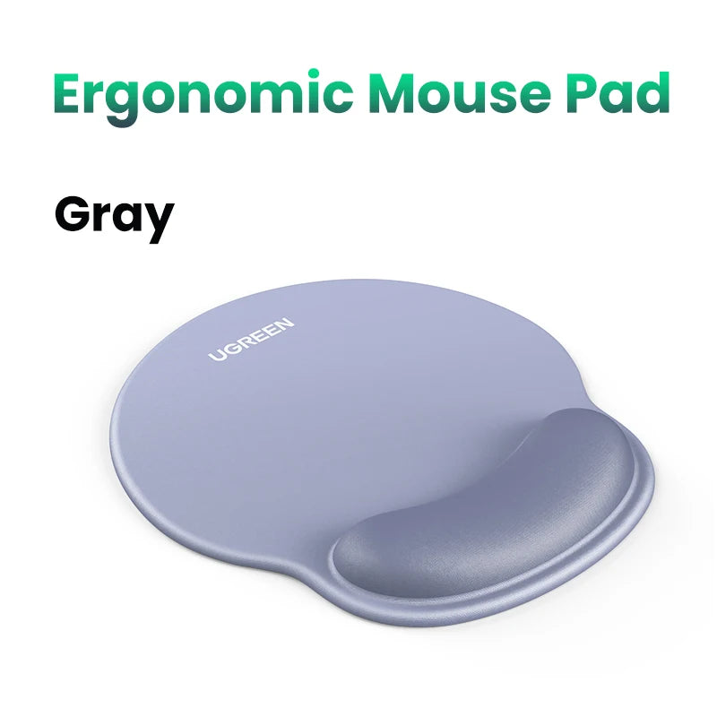 UGREEN Mouse Pad Wrist Support Ergonomic Mousepad Non-Slip Memory Foam for Office Home Computer PC Desk Fabric Mousepad