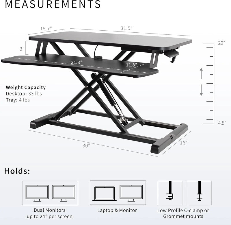 Dual Monitor  Laptop Workstation