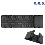 Wireless Folding Keyboard with Touchpad/Numberpad Rechargeable Foldable Bluetooth Keyboard for Tablet Ipad