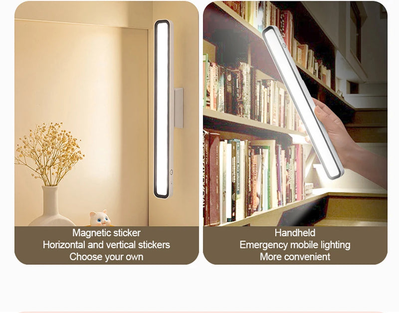 Desk Lamp Hanging Magnetic Table Lamp Led Usb Rechargeable Stepless Dimming Cabinet Closet Wardrobe Night Light