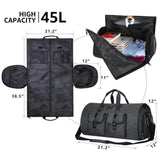 Compact Travel Suit Storage Bag - Foldable - Black