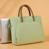 Green Simple & Stylish Laptop Bag - Elegant Notebook Carrier for Students, Professionals, and Gift Purposes