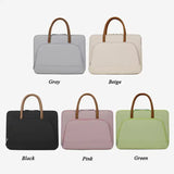 Green Simple & Stylish Laptop Bag - Elegant Notebook Carrier for Students, Professionals, and Gift Purposes